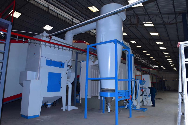 三文治喷粉室+大旋风+供粉中心